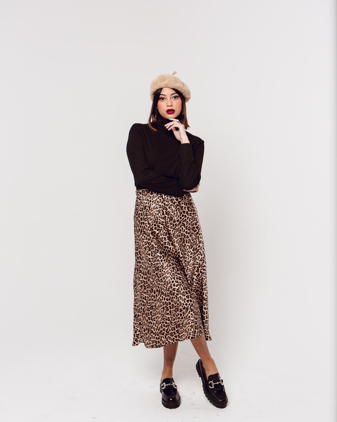 LADIES LEOPARD PRINT SKIRT The Gaya Collection