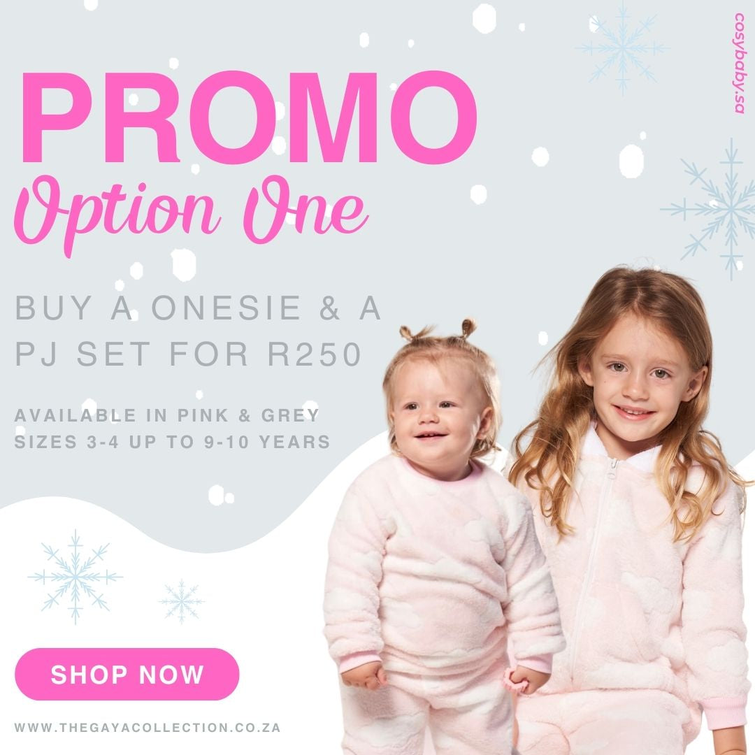 WINTER WARMER PROMO OPTION ONE - KIDS ONESIE & KIDS PJ SET