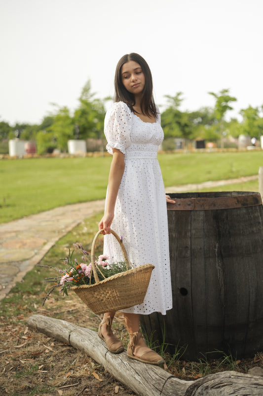 THE ABBEY DRESS IN ANGLAISE