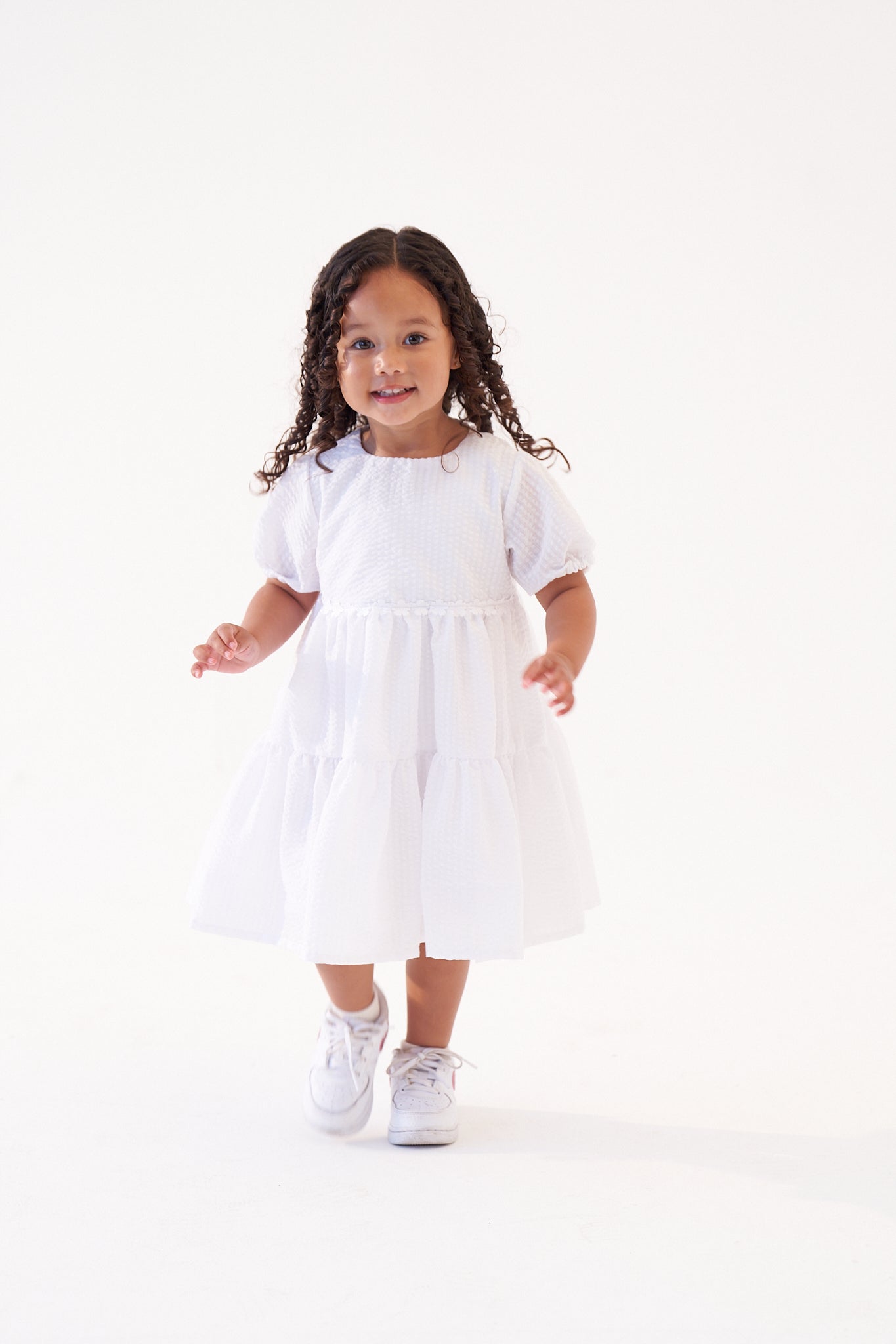 GIRLS LINA DRESS IN WHITE