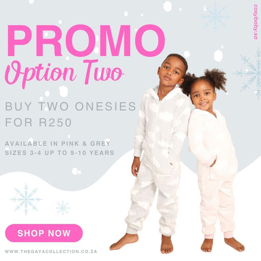 WINTER WARMER PROMO OPTION TWO - KIDS ONESIES