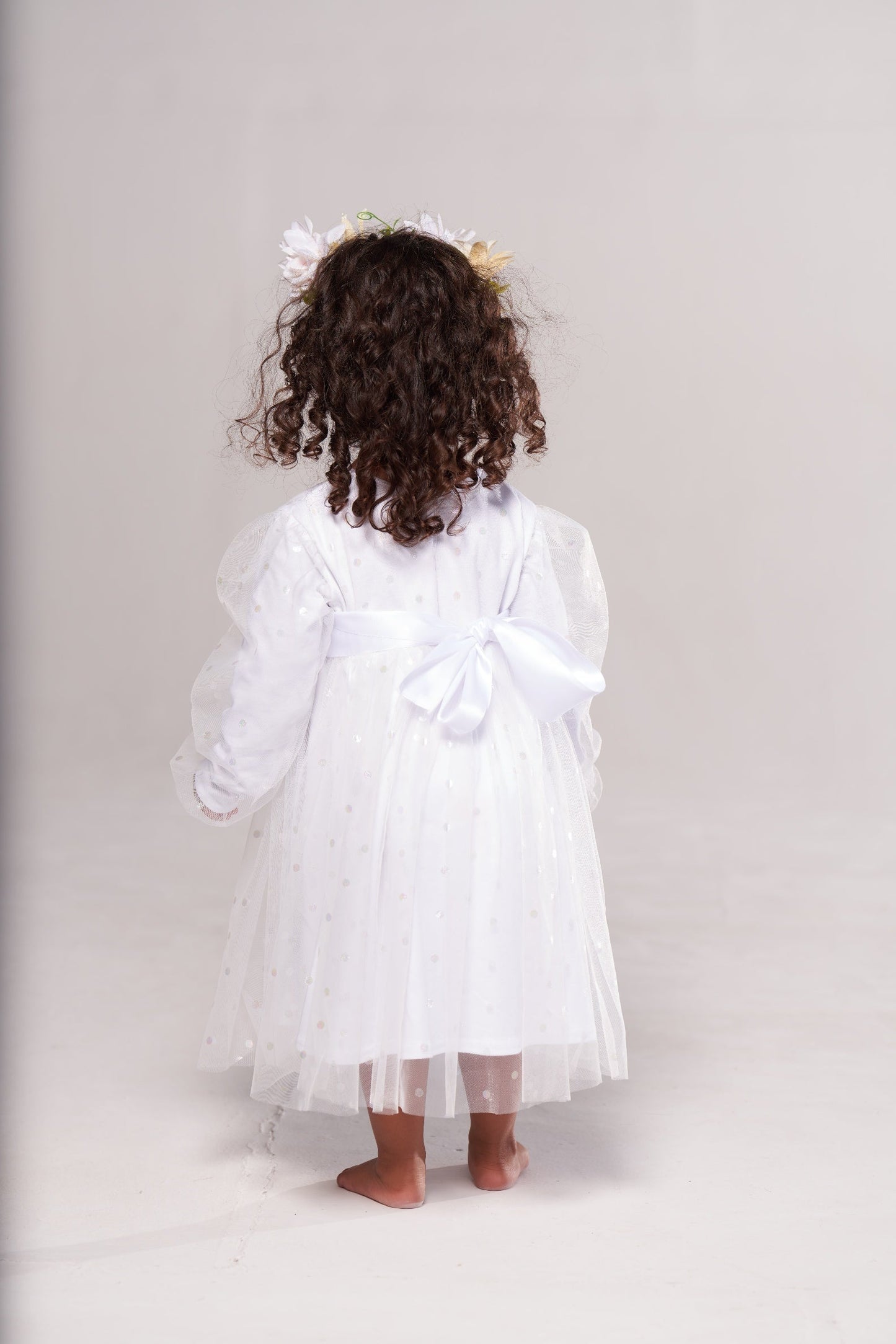 GIRLS THALIA DRESS IN WHITE