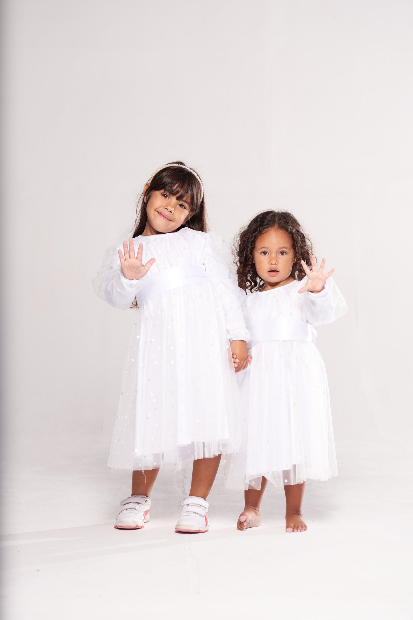 GIRLS THALIA DRESS IN WHITE